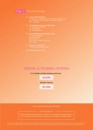 'Mastering Lash Lift Design' 1 day course